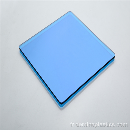 Prix ​​des panneaux en polycarbonate solide de couleur bleu